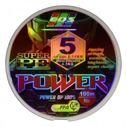 Шнур для риболовлі, EOS Power Super PE, 100м, перетин 0,14мм